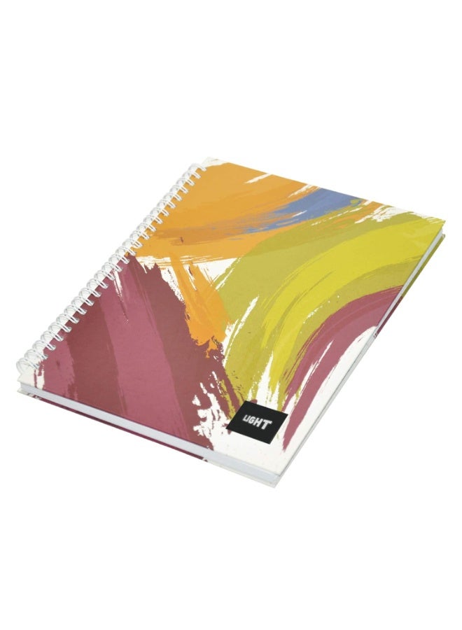 FIS Light Spiral Hard Cover Notebook Single Line (Pack of 5 Pcs X 100 Sheets) 9X7 Inch Size - LINBS971804 - Image 3